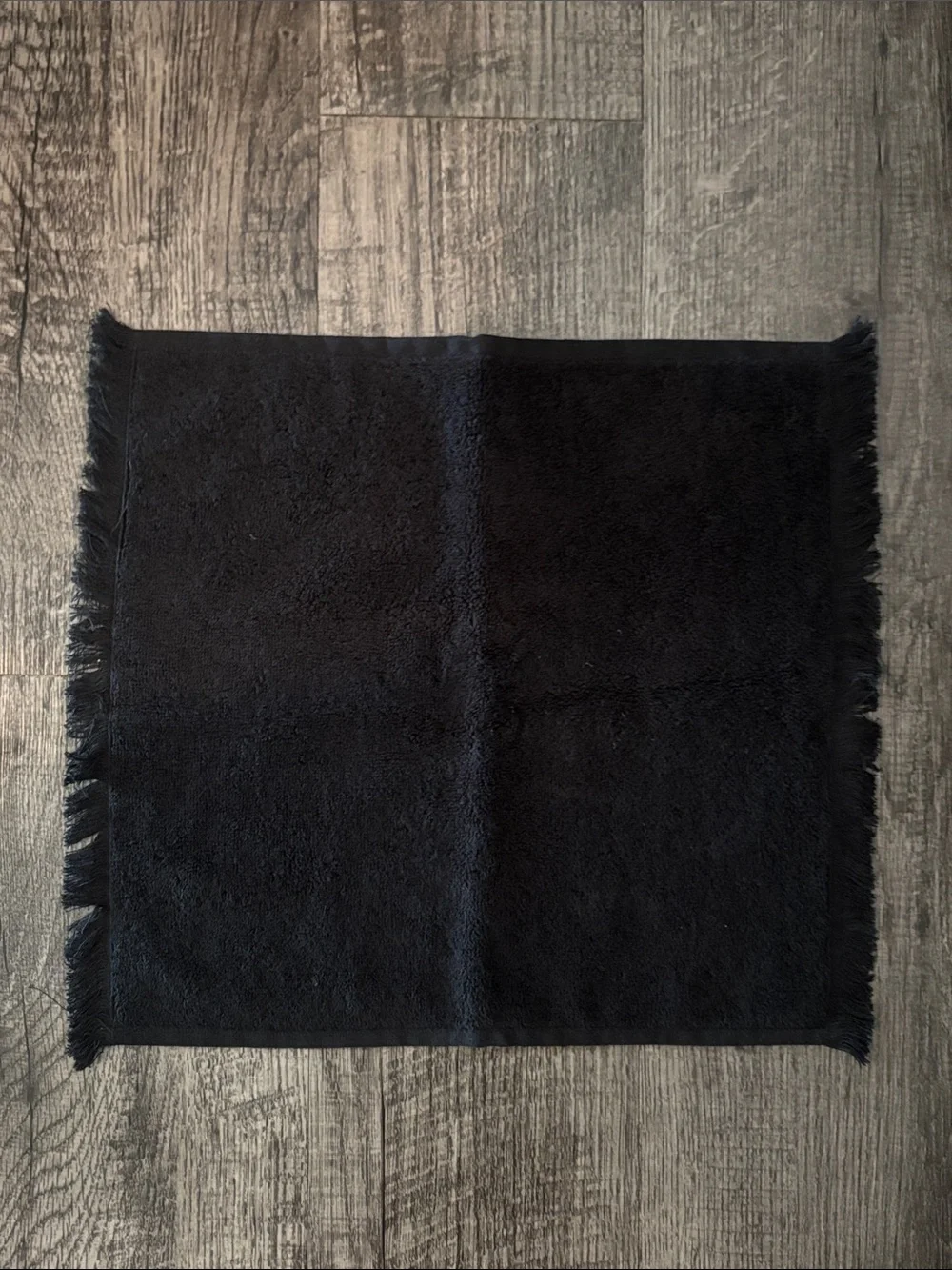 CB2 Fringe Wash Cloths - Set of 5 - Black - New without Tags